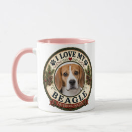 Ich liebe meine Beagle personalisierte Haustier-Fo Tasse