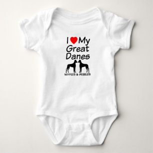 Ich Liebe meine BEIDEN großen Dänen Baby Strampler