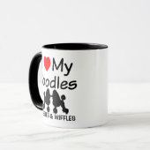 Ich Liebe meine BEIDEN Hunde Tasse (Vorderseite Links)