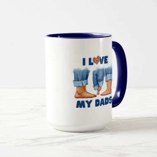 Ich Liebe meine beiden Vater mit Stolz Tasse (VorderseiteRechts)