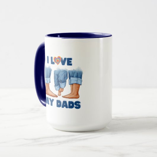 Ich Liebe meine beiden Vater mit Stolz Tasse (Vorderseite Links)
