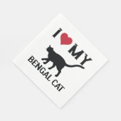 Ich liebe meine Bengalkatze Serviette (Ecke)