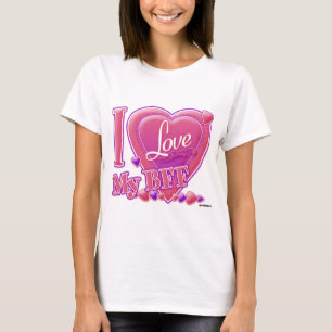 Ich Liebe Meine BESTE FREUNDIN rosa/lila - Herzen T-Shirt
