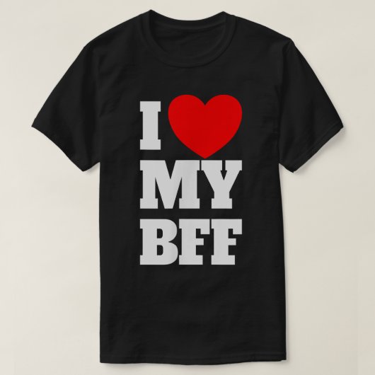 Ich Liebe meine BESTE FREUNDIN Rotes Herz Bester F T-Shirt (Design vorne)