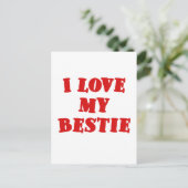 Ich Liebe meine Bestie Postkarte (Stehend Vorderseite)