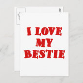 Ich Liebe meine Bestie Postkarte (Vorne/Hinten)