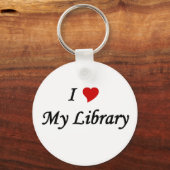 Ich Liebe meine Bibliothek Schlüsselanhänger (Vorderseite)