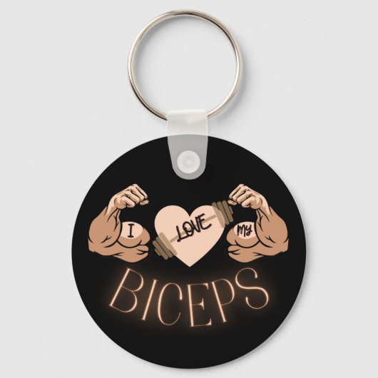 Ich Liebe meine Biceps Schlüsselanhänger (Vorderseite)