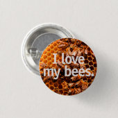 Ich Liebe meine Bienen Button (Vorne & Hinten)