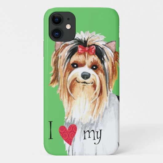 Ich Liebe meine Biewer Terrier Case-Mate iPhone Hülle (Rückseite)