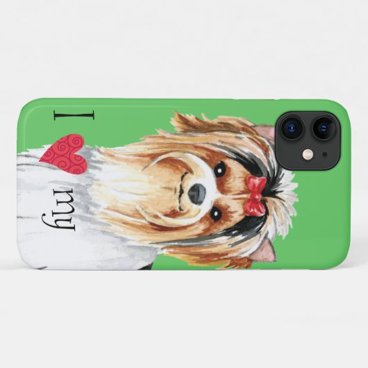 Ich Liebe meine Biewer Terrier Case-Mate iPhone Hülle (Rückseite (Horizontal))