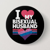 Ich Liebe meine bisexuelle Bi Pride Bisexual Flag Button (Vorderseite)