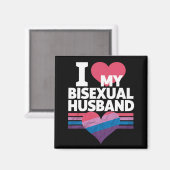 Ich Liebe meine bisexuelle Bi Pride Bisexual Flag Magnet (Vorderseite/Rückseite)