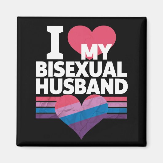 Ich Liebe meine bisexuelle Bi Pride Bisexual Flag Magnet (Vorne)