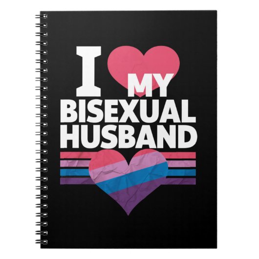 Ich Liebe meine bisexuelle Bi Pride Bisexual Flag Notizblock (Vorderseite)