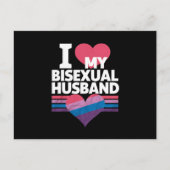 Ich Liebe meine bisexuelle Bi Pride Bisexual Flag Postkarte (Vorderseite)