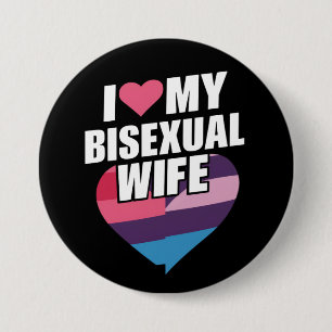 Ich liebe meine bisexuelle Frau Bi Stolz Bisexuell Button