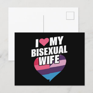 Ich liebe meine bisexuelle Frau Bi Stolz Bisexuell Postkarte