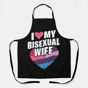 Ich liebe meine bisexuelle Frau Bi Stolz Bisexuell Schürze