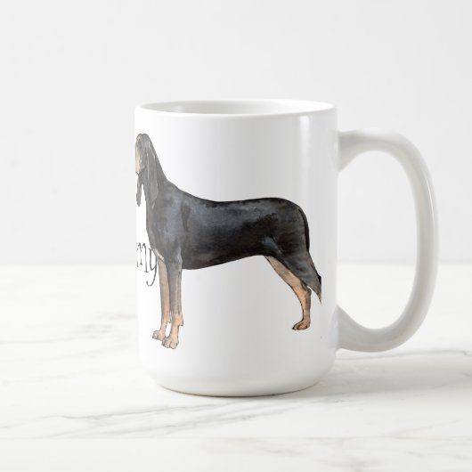 Ich Liebe meine Black and Tan Coonhound Kaffeetasse (Rechts)