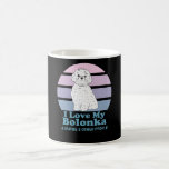 Ich Liebe meine Bolonka und 3 weitere Personen Kaffeetasse<br><div class="desc">Stolz Besitzer eines verrückten Bolonka zwetna Hund? Dann ist dieses Design mit einer niedlichen Bolonka-Illustration auf einem rosa Retro-Hintergrund und die Beschriftung "I Liebe my Bolonka und vielleicht 3 andere Leute" für Sie.</div>