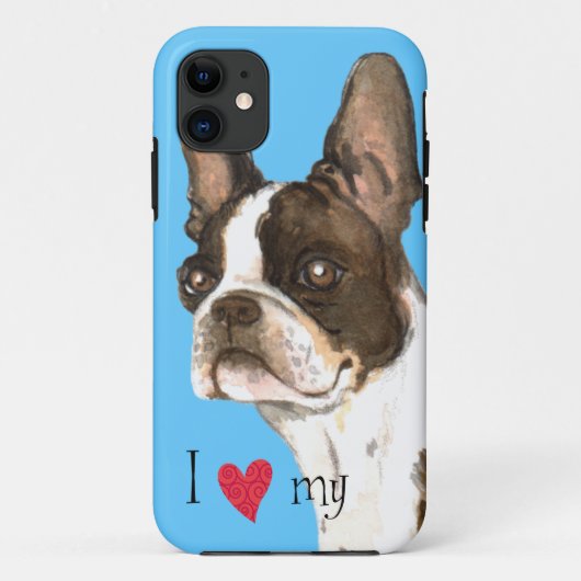 Ich Liebe meine Boston Terrier Case-Mate iPhone Hülle (Rückseite)