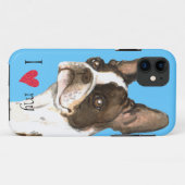 Ich Liebe meine Boston Terrier Case-Mate iPhone Hülle (Rückseite (Horizontal))