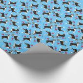 Ich Liebe meine Boston Terrier Geschenkpapier (Ecke)