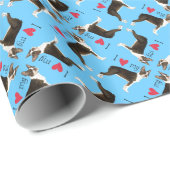 Ich Liebe meine Boston Terrier Geschenkpapier (Rolleneckpunkt)