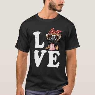 Ich Liebe meine Boxer Bandana Sonnenbrille Dog Lie T-Shirt