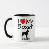 Ich Liebe meine Boxer-Dog-Tasse Tasse (Links)