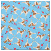 Ich Liebe meine Bretagne Stoff (Muster)