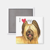 Ich Liebe meine Briard Magnet (Vorderseite/Rückseite)