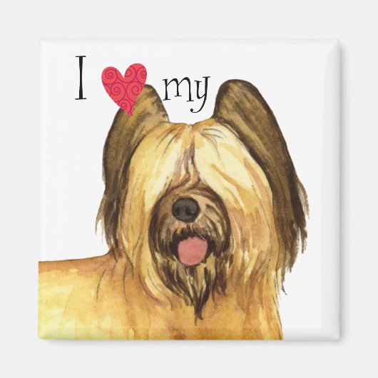 Ich Liebe meine Briard Magnet (Vorne)