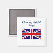 Ich Liebe Meine britische Ehefrau Magnet (Vorderseite/Rückseite)