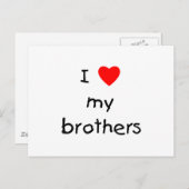 Ich Liebe meine Brüder Postkarte (Vorne/Hinten)