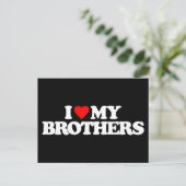ICH LIEBE MEINE BRÜDER POSTKARTE (Stehend Vorderseite)