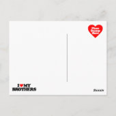 ICH LIEBE MEINE BRÜDER POSTKARTE (Rückseite)