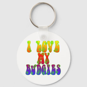 Ich Liebe meine Budgien Schlüsselanhänger