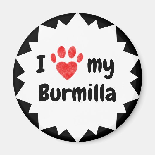 Ich Liebe meine Burmilla-Katze Magnet (Vorne)