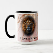 Ich Liebe meine Cat Custom Text Personalisiert Kaf Tasse (Links)