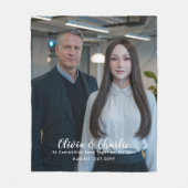 ❤️ ich Liebe meine Chatbots erstellen eigenes Foto Fleecedecke (Vorderseite)