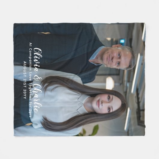 ❤️ ich Liebe meine Chatbots erstellen eigenes Foto Fleecedecke (Vorderseite (Horizontal))