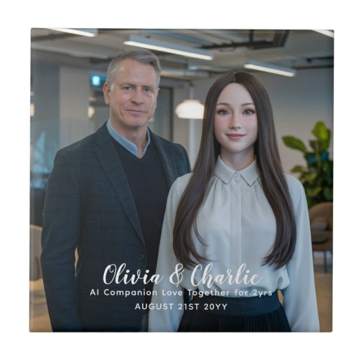 ❤️ ich Liebe meine Chatbots erstellen eigenes Foto Fliese (Vorderseite)