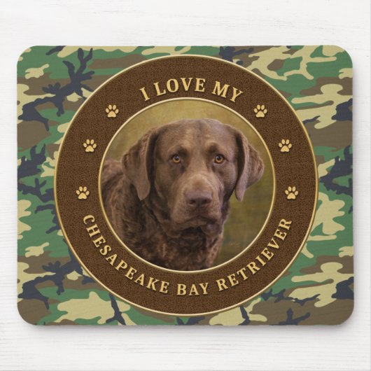 Ich Liebe meine Chesapeake Bay Retriever Cammo Mau Mousepad (Vorne)