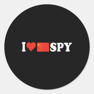 Ich Liebe meine chinesische Spionin, ich höre chin Runder Aufkleber