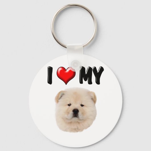 Ich Liebe meine Chow Chow Schlüsselanhänger (Vorderseite)