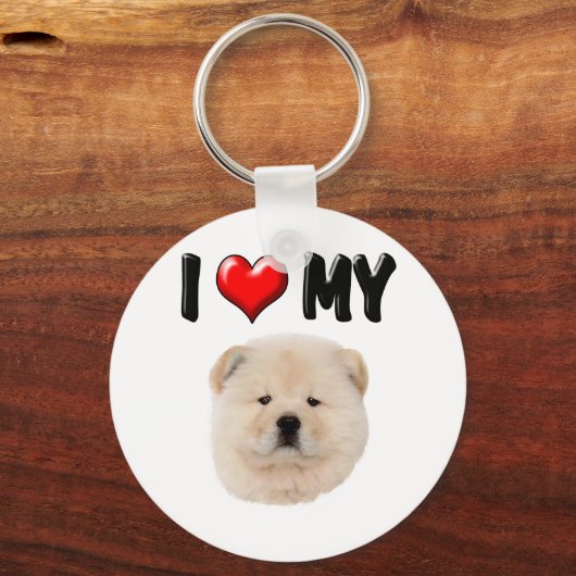 Ich Liebe meine Chow Chow Schlüsselanhänger (Vorderseite)