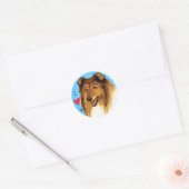 Ich Liebe meine Collie Runder Aufkleber (Umschlag)
