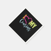 Ich Liebe meine Cousins Bruder Schwester Tante Onk Serviette (Ecke)